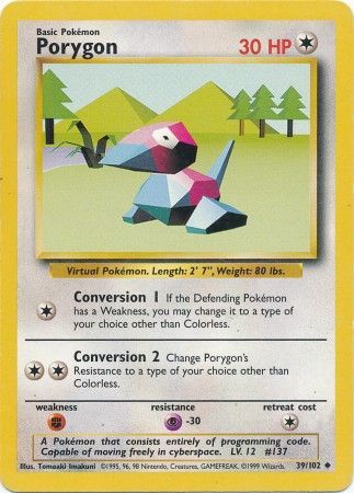 Porygon (39/102) [Base Set Unlimited] | Card Merchant Takapuna