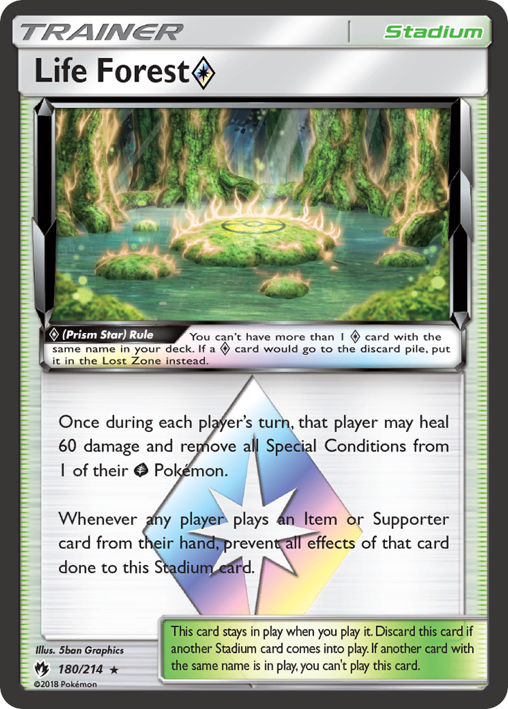 Life Forest (180/214) (Prism Star) [Sun & Moon: Lost Thunder] | Card Merchant Takapuna