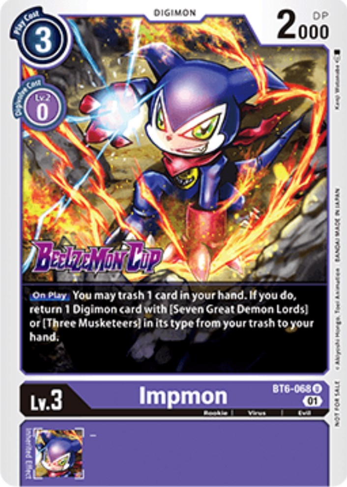 Impmon [BT6-068] (Beelzemon Cup Participation) [Starter Deck: Beelzemon Advanced Deck Set Promos] | Card Merchant Takapuna