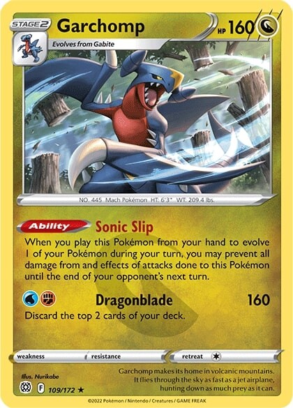 Garchomp (109/172) [Sword & Shield: Brilliant Stars] | Card Merchant Takapuna