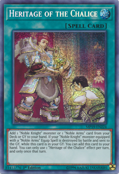 Heritage of the Chalice [MP19-EN224] Prismatic Secret Rare | Card Merchant Takapuna