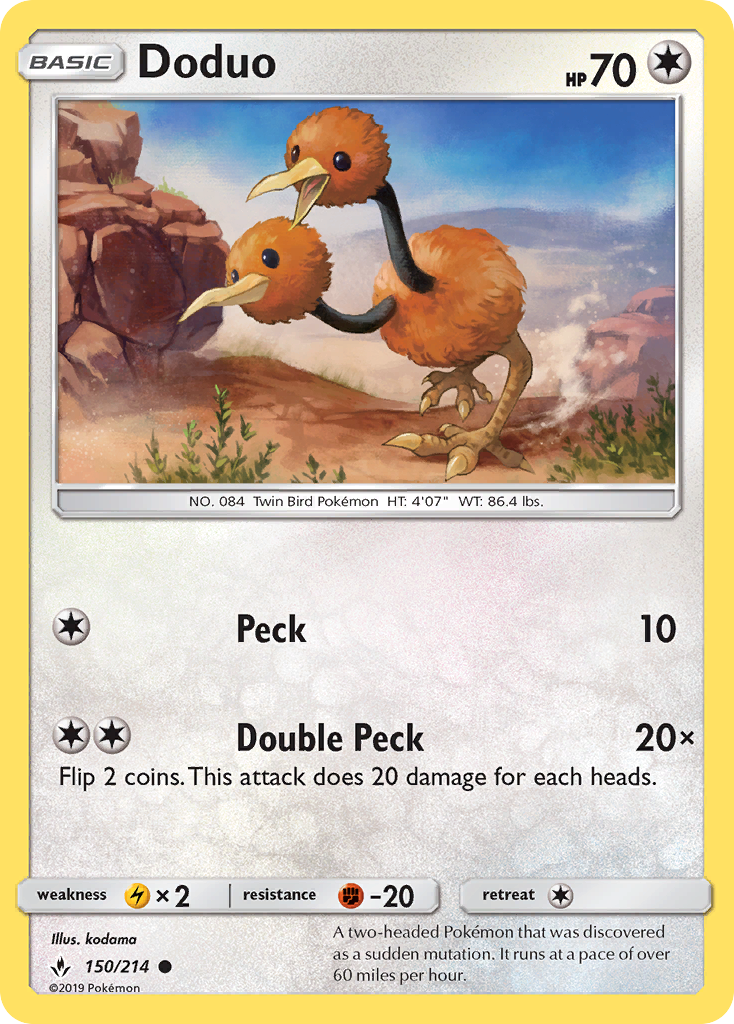 Doduo (150/214) [Sun & Moon: Unbroken Bonds] | Card Merchant Takapuna