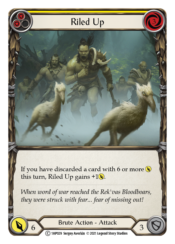 Riled Up (Yellow) [1HP029] (History Pack 1) | Card Merchant Takapuna