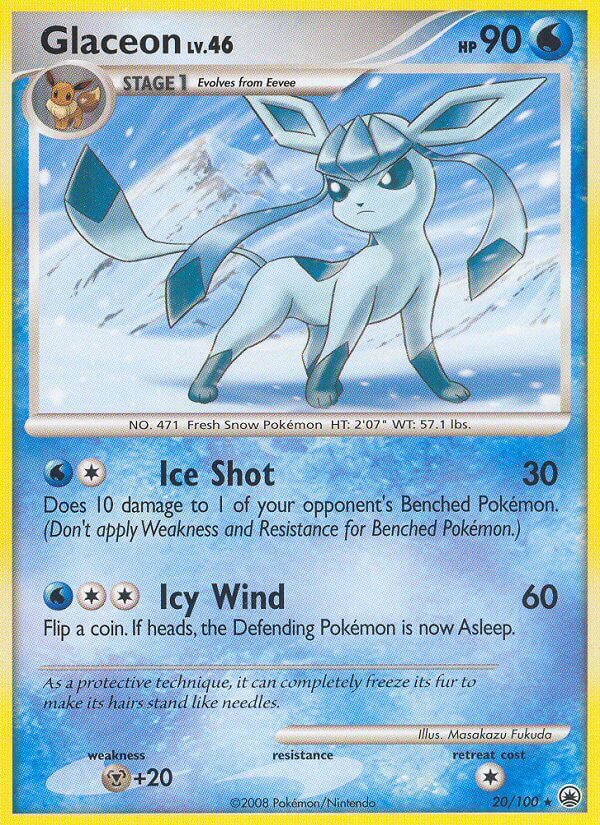 Glaceon (20/100) (Theme Deck Exclusive) [Diamond & Pearl: Majestic Dawn] | Card Merchant Takapuna