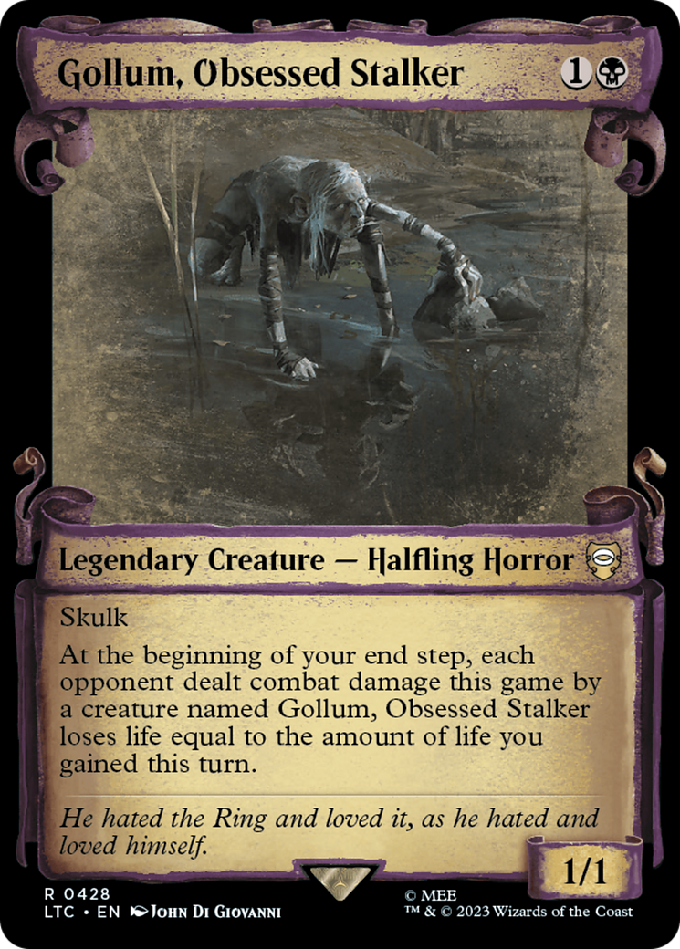 Gollum, Obsessed Stalker [The Lord of the Rings: Tales of Middle-Earth Commander Showcase Scrolls] | Card Merchant Takapuna