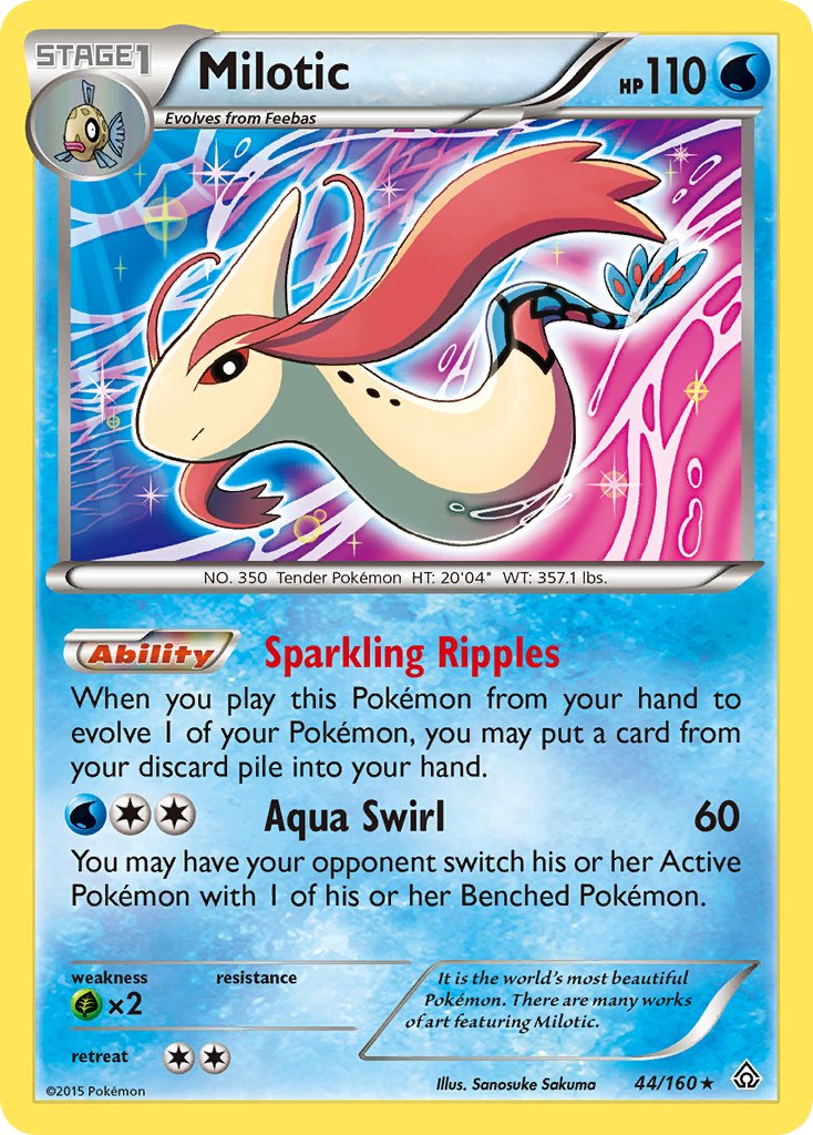 Milotic (44/160) (Theme Deck Exclusive) [XY: Primal Clash] | Card Merchant Takapuna