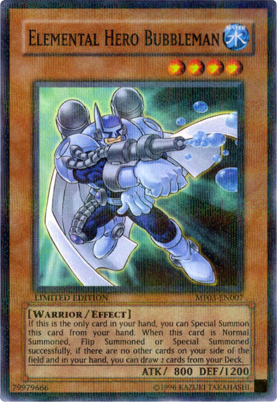 Elemental Hero Bubbleman [MF03-EN007] Parallel Rare | Card Merchant Takapuna