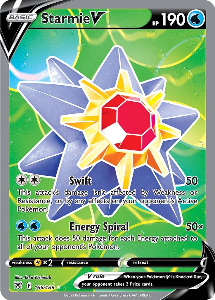 Starmie V (166/189) [Sword & Shield: Astral Radiance] | Card Merchant Takapuna