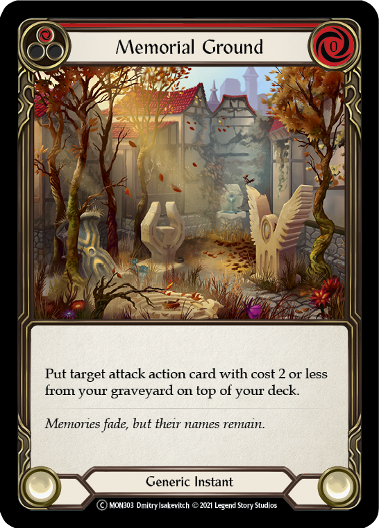 Memorial Ground (Red) [U-MON303] (Monarch Unlimited)  Unlimited Normal | Card Merchant Takapuna