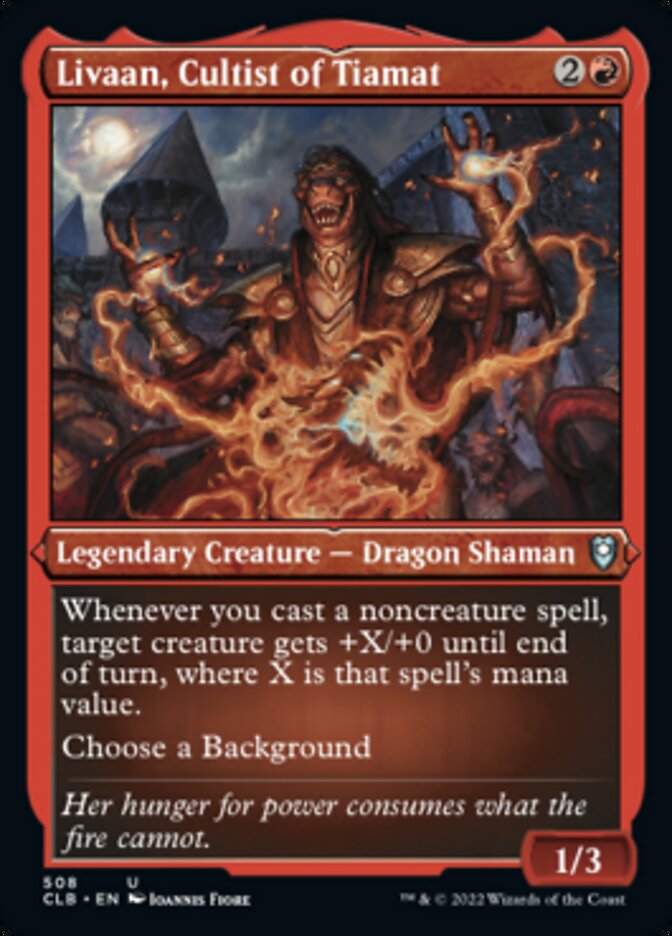 Livaan, Cultist of Tiamat (Foil Etched) [Commander Legends: Battle for Baldur's Gate] | Card Merchant Takapuna