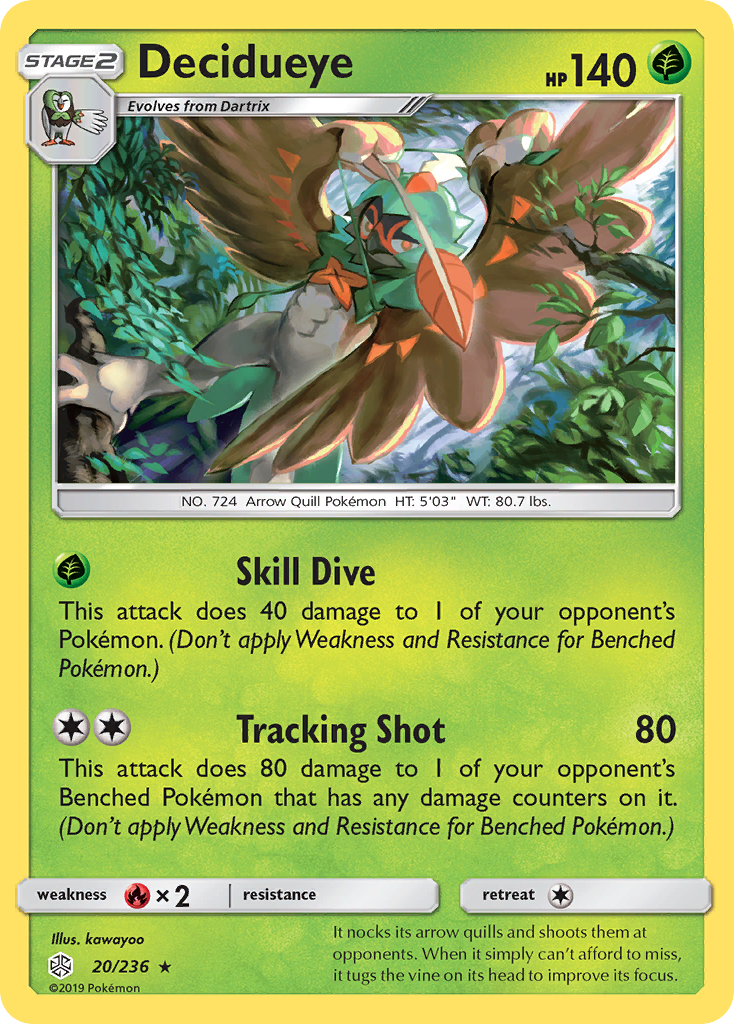 Decidueye (20/236) [Sun & Moon: Cosmic Eclipse] | Card Merchant Takapuna