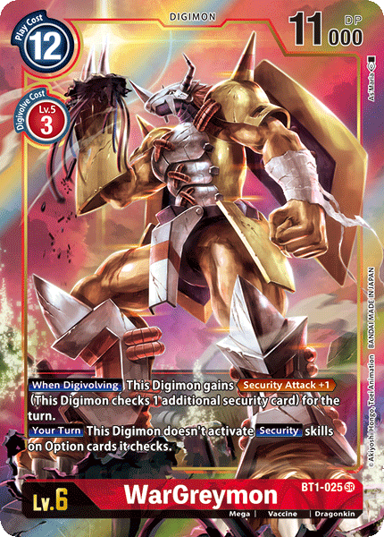 WarGreymon [BT1-025] (Alternate Art) [Release Special Booster Ver.1.0] | Card Merchant Takapuna