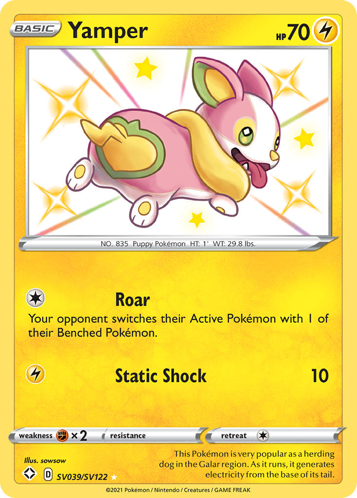 Yamper (SV039/SV122) [Sword & Shield: Shining Fates] | Card Merchant Takapuna