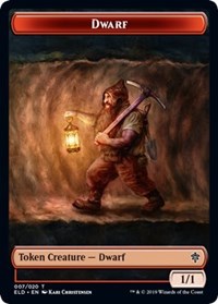 Dwarf // Food (17) Double-Sided Token [Throne of Eldraine Tokens] | Card Merchant Takapuna