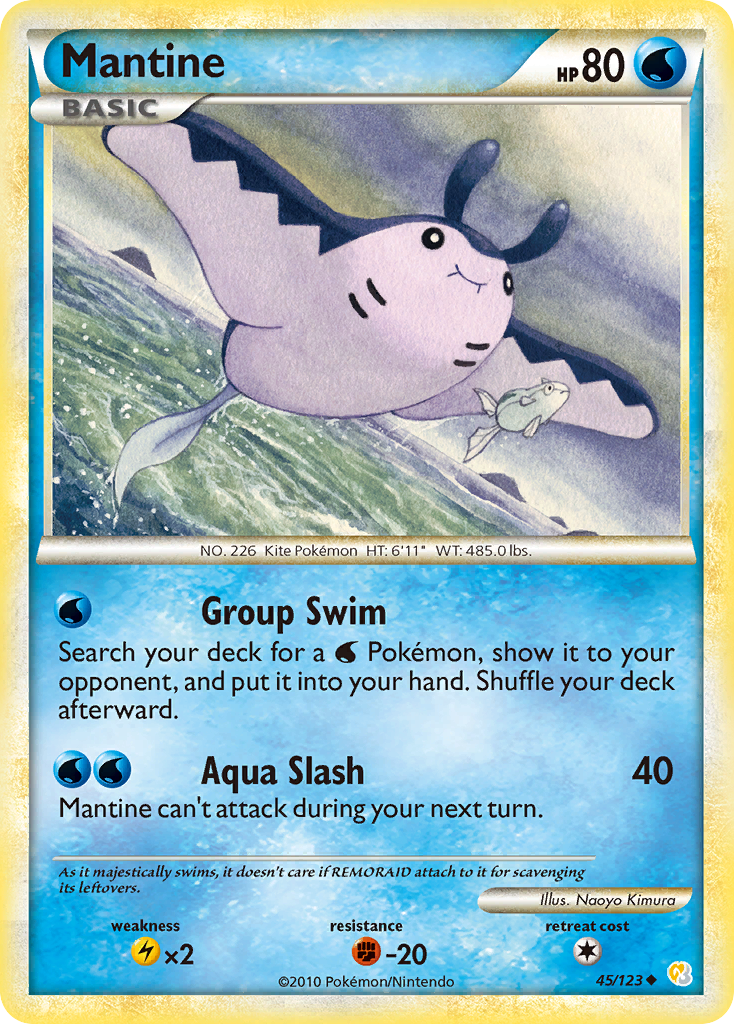 Mantine (45/123) [HeartGold & SoulSilver: Base Set] | Card Merchant Takapuna