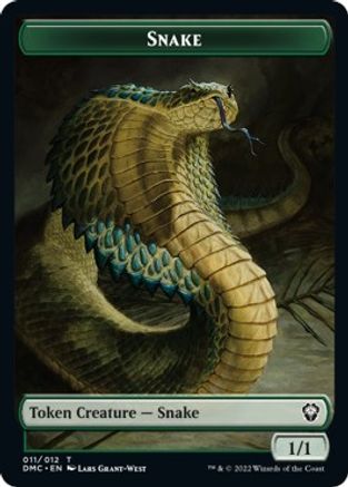 Human // Snake Double-Sided Token [Dominaria United Commander Tokens] | Card Merchant Takapuna