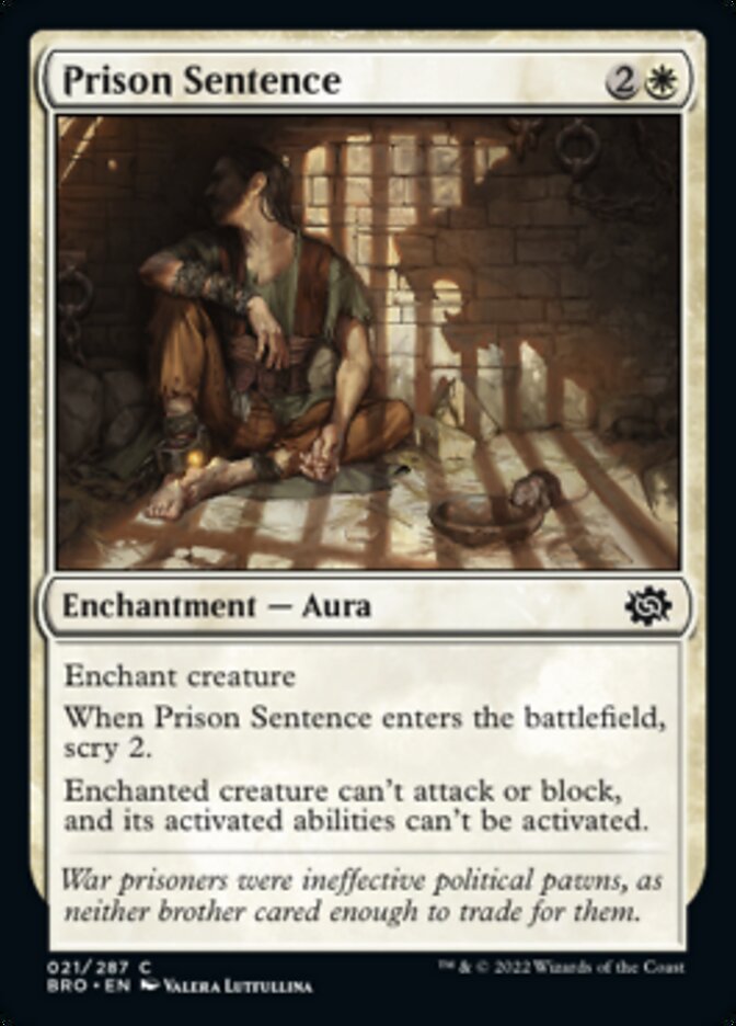 Prison Sentence [The Brothers' War] | Card Merchant Takapuna