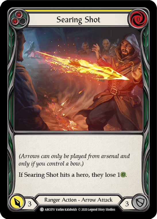 Searing Shot (Yellow) [U-ARC070] (Arcane Rising Unlimited)  Unlimited Normal | Card Merchant Takapuna