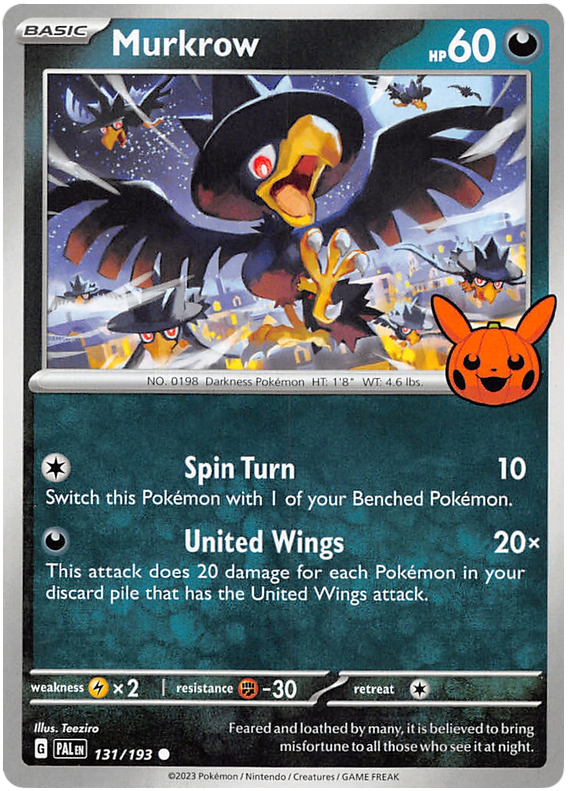 Murkrow (131/193) [Trick or Trade 2023] | Card Merchant Takapuna