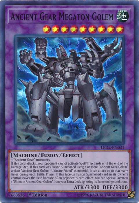 Ancient Gear Megaton Golem [LED2-EN031] Super Rare | Card Merchant Takapuna