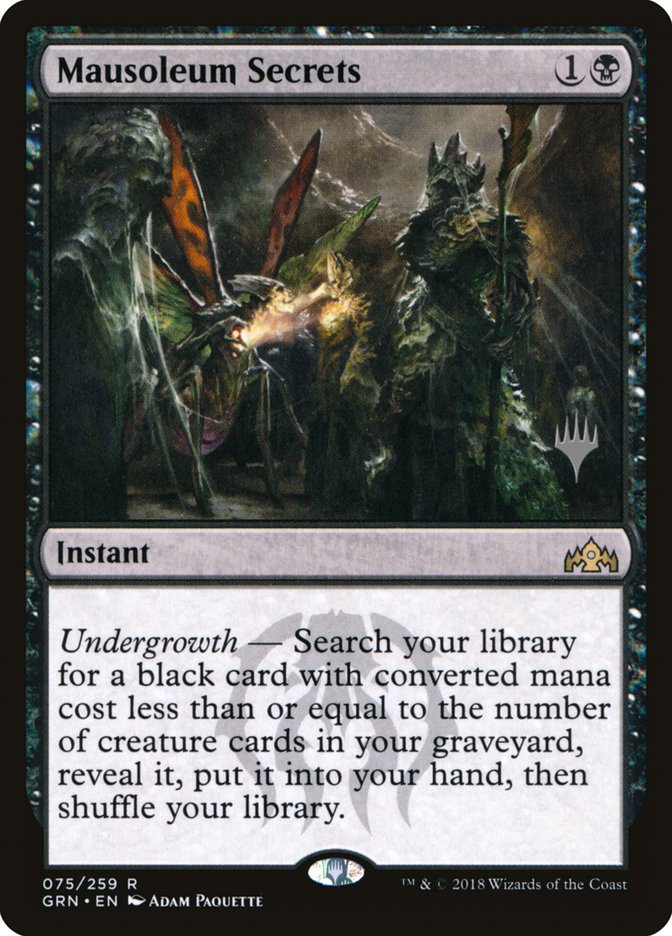 Mausoleum Secrets (Promo Pack) [Guilds of Ravnica Promos] | Card Merchant Takapuna