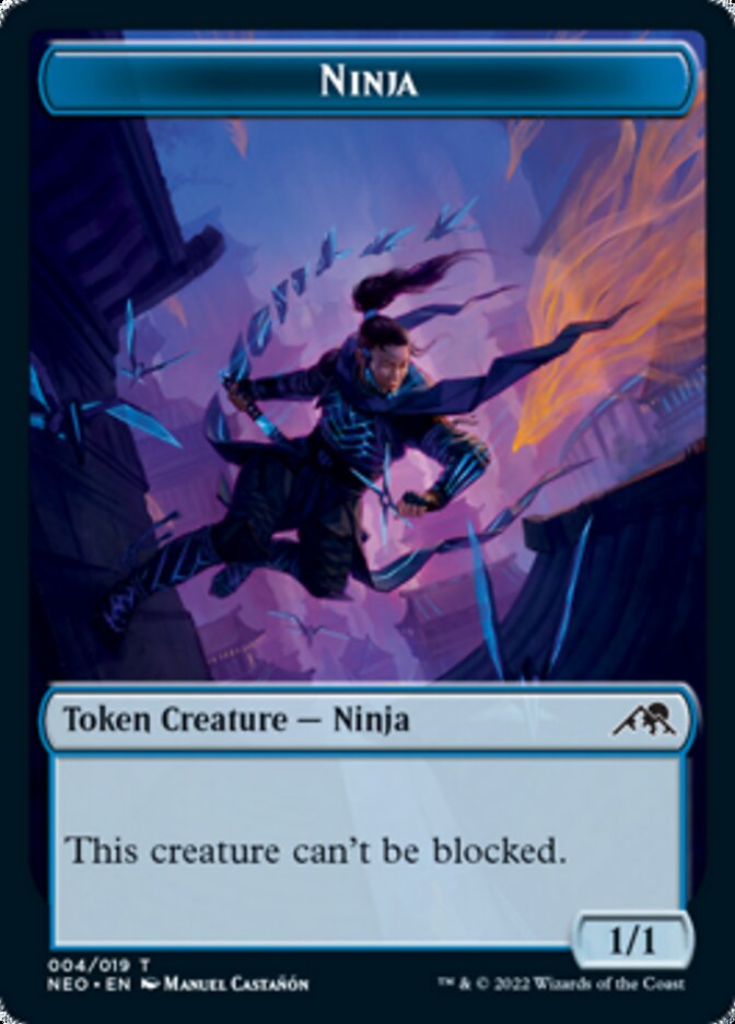 Ninja Token [Kamigawa: Neon Dynasty Tokens] | Card Merchant Takapuna