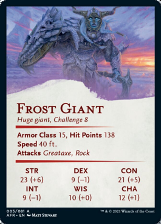 Frost Giant Art Card (Gold-Stamped Signature) [Dungeons & Dragons: Adventures in the Forgotten Realms Art Series] | Card Merchant Takapuna