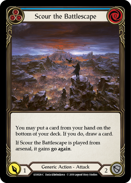 Scour the Battlescape (Blue) [KSU026-C] (Katsu Hero Deck)  1st Edition Normal | Card Merchant Takapuna