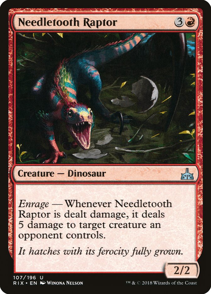 Needletooth Raptor [Rivals of Ixalan] | Card Merchant Takapuna