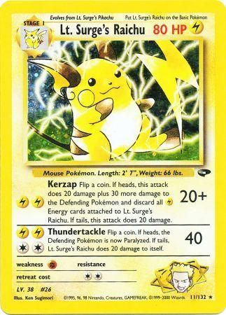 Lt. Surge's Raichu (11/132) [Gym Challenge Unlimited] | Card Merchant Takapuna