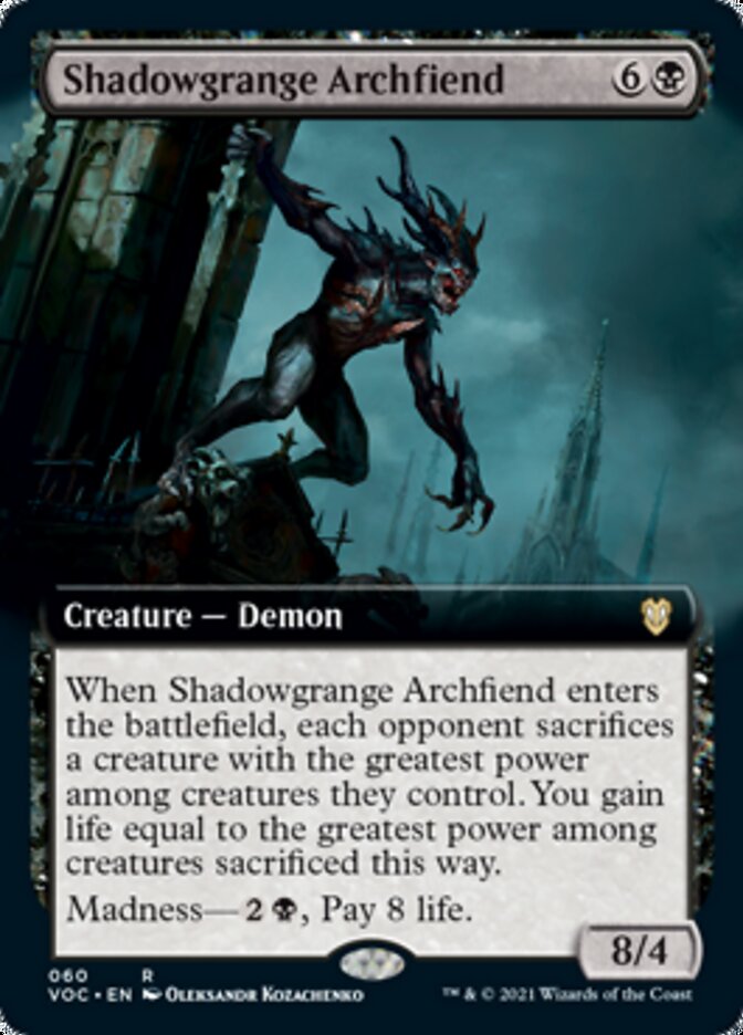 Shadowgrange Archfiend (Extended Art) [Innistrad: Crimson Vow Commander] | Card Merchant Takapuna