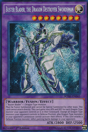 Buster Blader, the Dragon Destroyer Swordsman [BOSH-EN045] Secret Rare | Card Merchant Takapuna