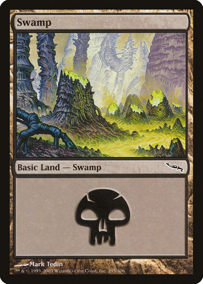 Swamp (295) [Mirrodin] | Card Merchant Takapuna