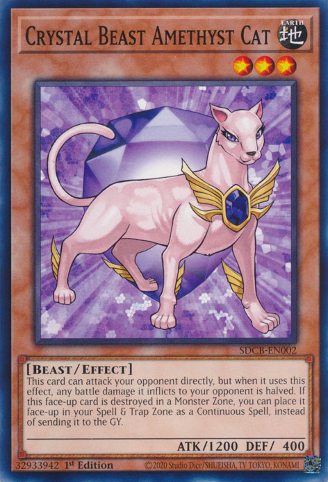 Crystal Beast Amethyst Cat [SDCB-EN002] Common | Card Merchant Takapuna