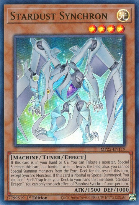 Stardust Synchron [MP22-EN119] Ultra Rare | Card Merchant Takapuna