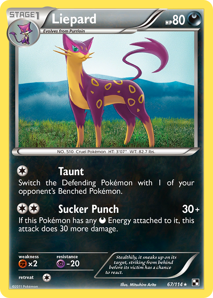 Liepard (67/114) [Black & White: Base Set] | Card Merchant Takapuna