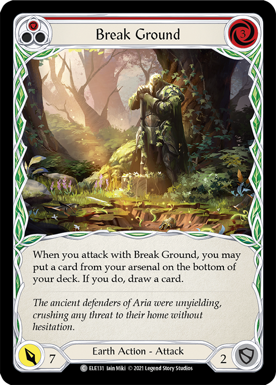 Break Ground (Red) [ELE131] (Tales of Aria)  1st Edition Normal | Card Merchant Takapuna