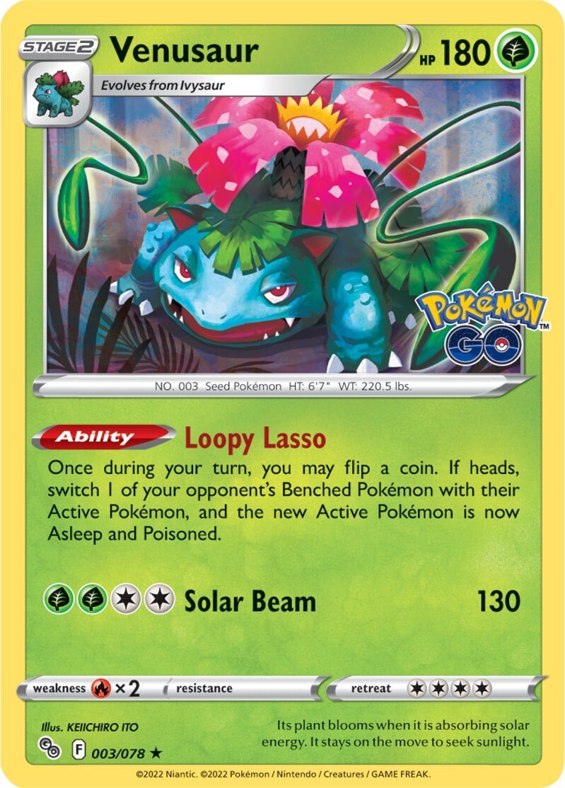 Venusaur (003/078) [Pokémon GO] | Card Merchant Takapuna