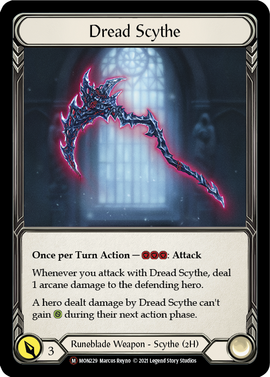 Dread Scythe [U-MON229-RF] (Monarch Unlimited)  Unlimited Rainbow Foil | Card Merchant Takapuna