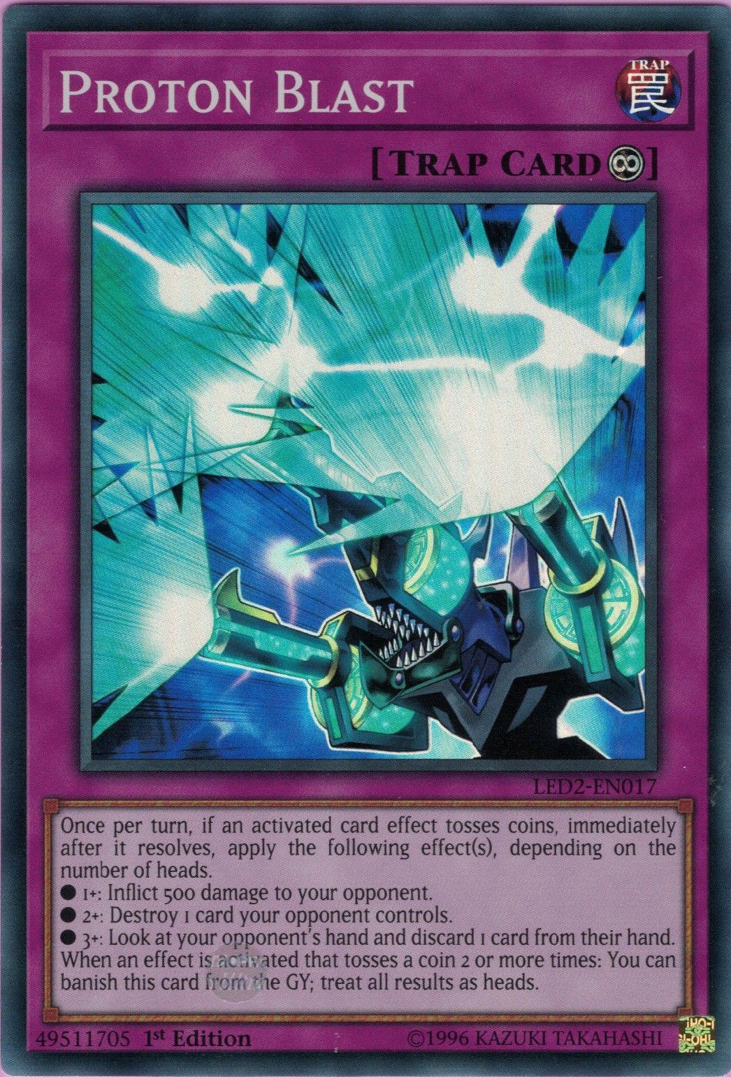 Proton Blast [LED2-EN017] Super Rare | Card Merchant Takapuna