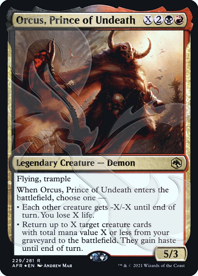 Orcus, Prince of Undeath (Ampersand Promo) [Dungeons & Dragons: Adventures in the Forgotten Realms Promos] | Card Merchant Takapuna