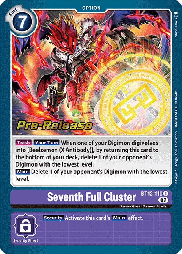 Seventh Full Cluster [BT12-110] [Across Time Pre-Release Cards] | Card Merchant Takapuna