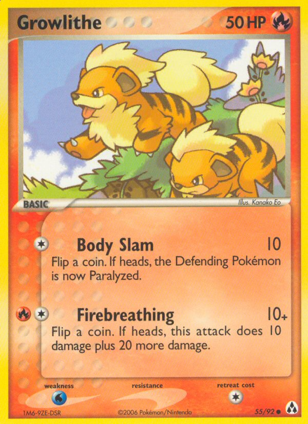 Growlithe (55/92) [EX: Legend Maker] | Card Merchant Takapuna