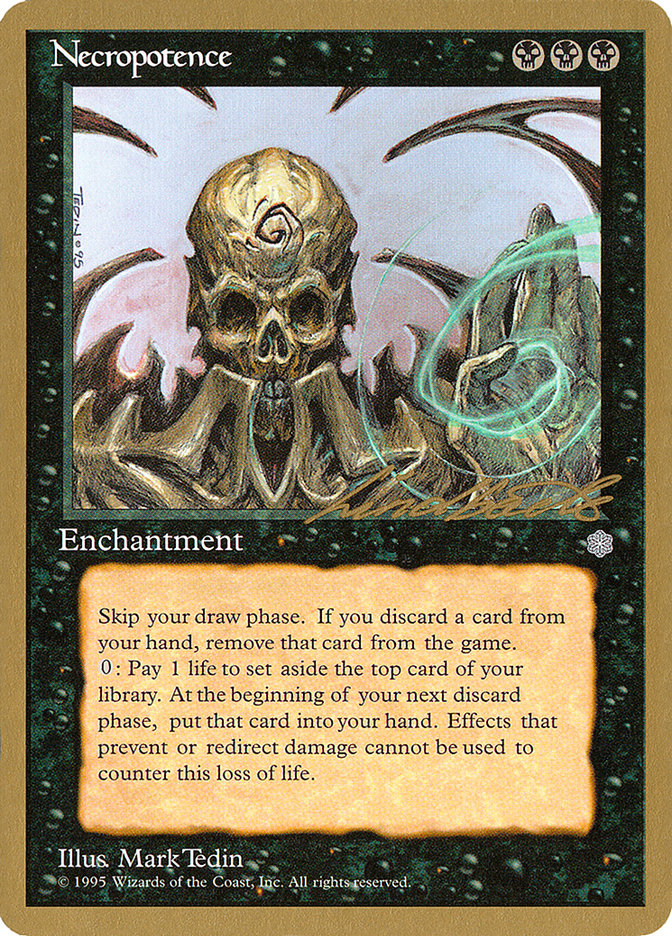 Necropotence (Leon Lindback) [Pro Tour Collector Set] | Card Merchant Takapuna