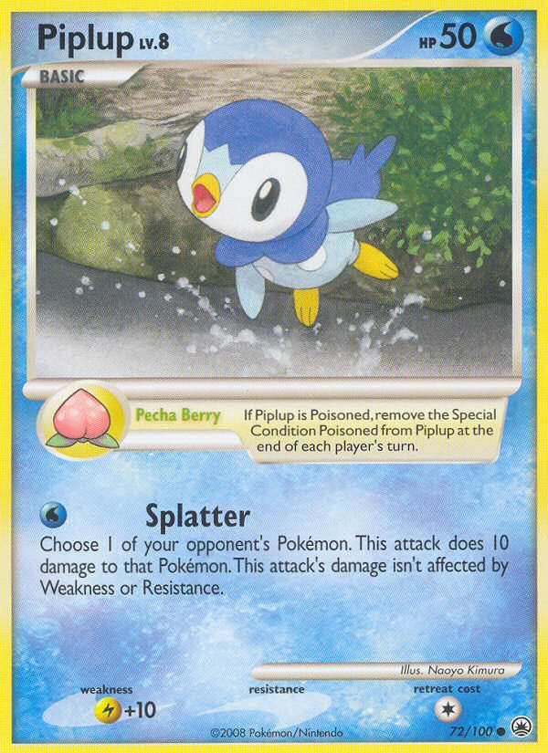 Piplup (72/100) [Diamond & Pearl: Majestic Dawn] | Card Merchant Takapuna