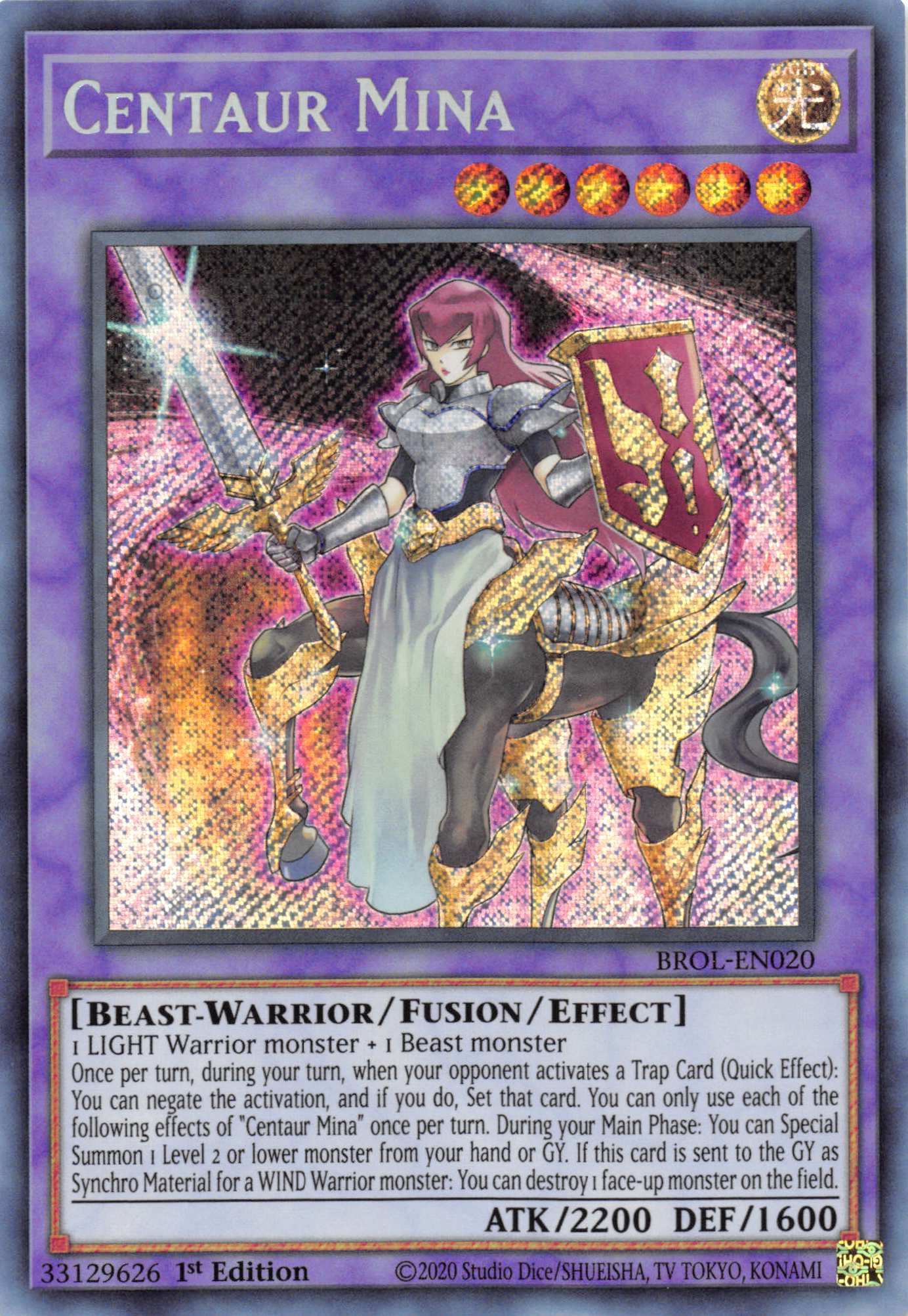 Centaur Mina [BROL-EN020] Secret Rare | Card Merchant Takapuna