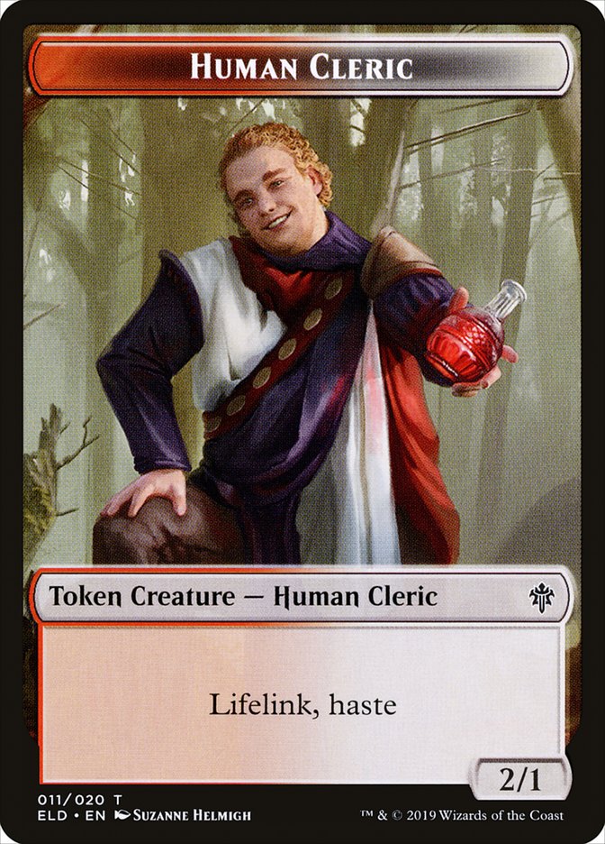 Human Cleric Token [Throne of Eldraine Tokens] | Card Merchant Takapuna