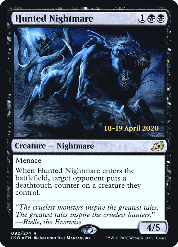 Hunted Nightmare [Ikoria: Lair of Behemoths Prerelease Promos] | Card Merchant Takapuna