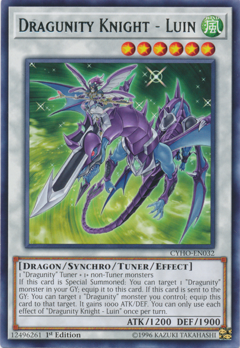 Dragunity Knight - Luin [CYHO-EN032] Rare | Card Merchant Takapuna