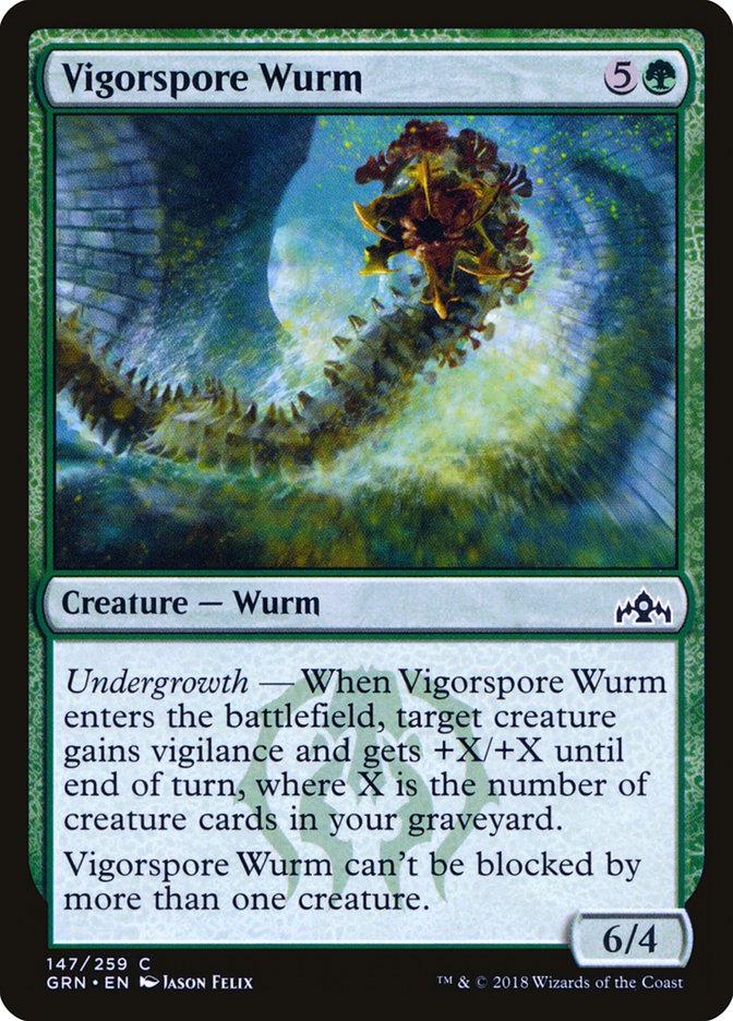 Vigorspore Wurm [Guilds of Ravnica] | Card Merchant Takapuna